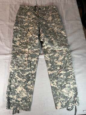 US Military ACU Army Combat Uniform Digital Camo Cargo Pants Trousers Medium Lon